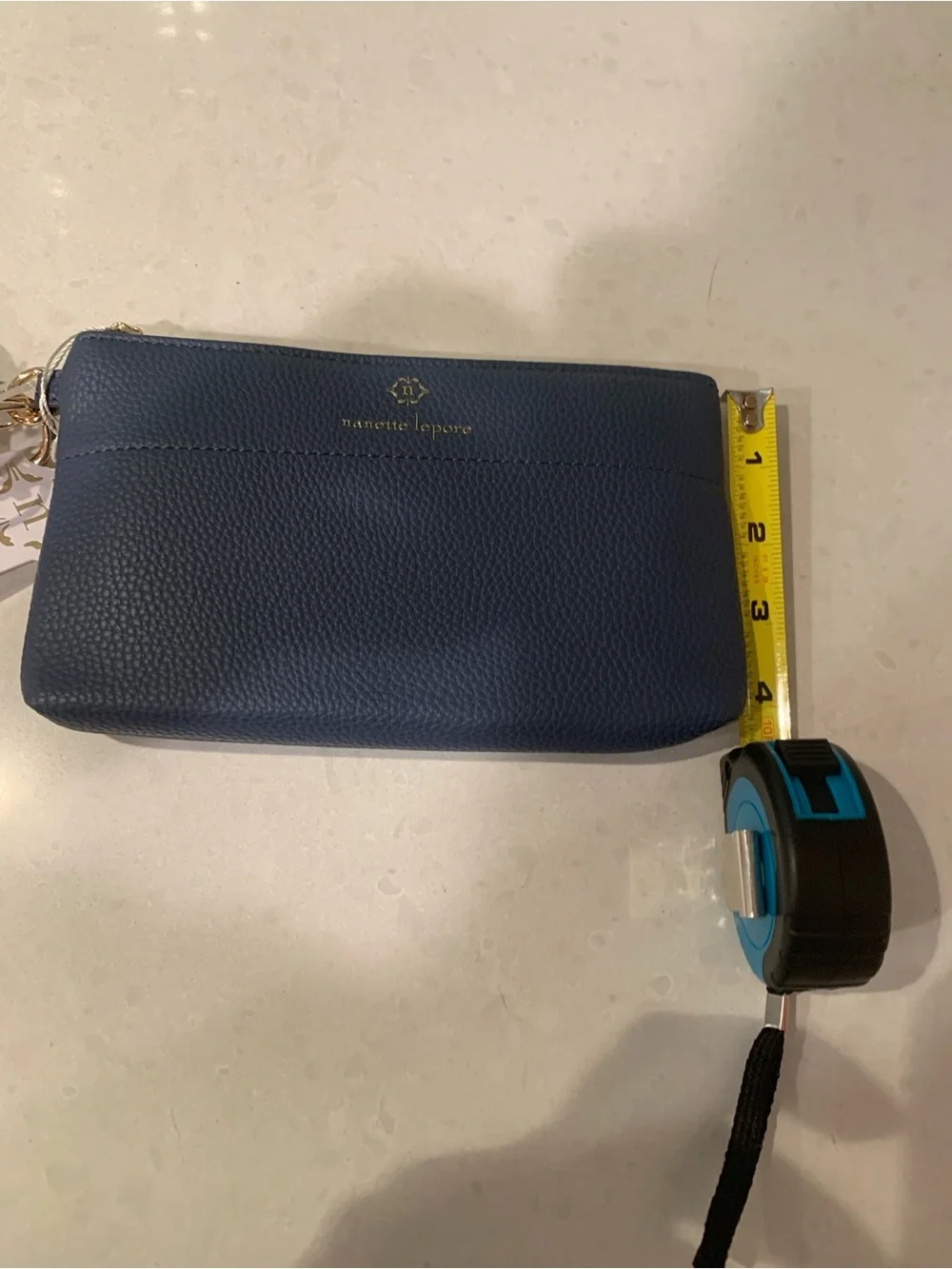 Nanette Lepore Navy Knot Wristlet Zipper with Red Lobster Charm NWT ret $48